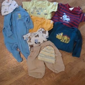 Onsies a sleeper and outfit for newborn boy + hats
